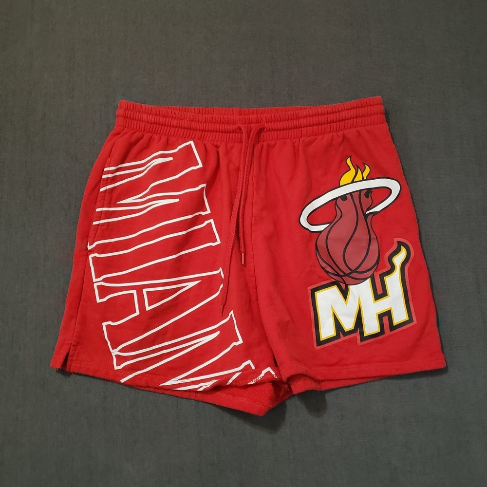 Miami Heat Sweat Shorts Womens Large Drawstring